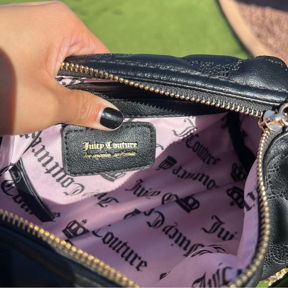 NWT Juicy Couture Choose Juicy II Quilted Barrel Bag w/Mini Bag in Liquorice - Picture 4 of 14